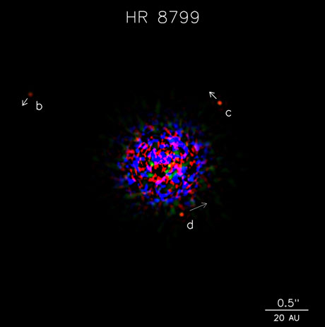 IR Image of Solar System Around HR