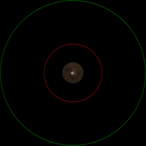 Mars' Moons Orbits To-Scale
